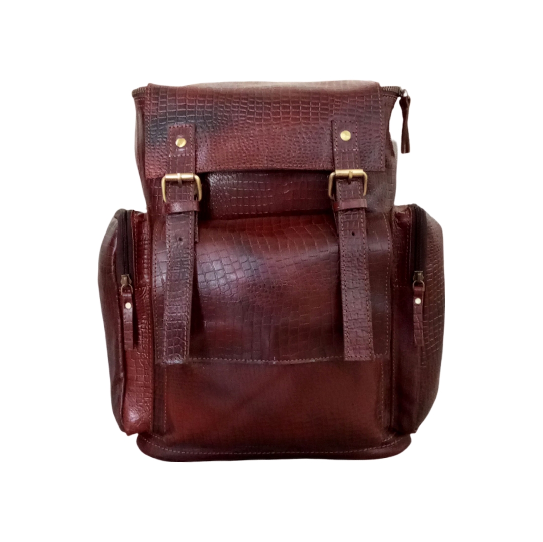 Croco Full Grain Leather adam bagpack
